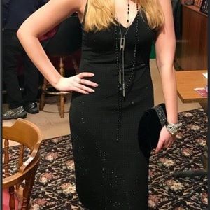 Sexy Bebe beaded black cocktail dress